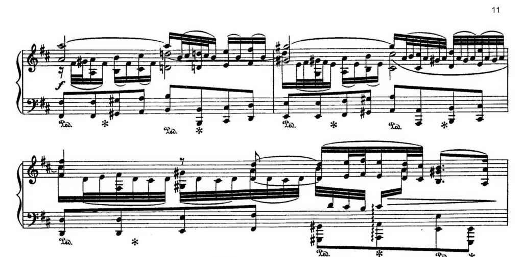 An example of the original piano transcription